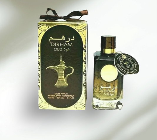 Arabian Perfume for Men • DIRHAM OUD • 100ml • Free Gift 3ml Perfume Oil included •