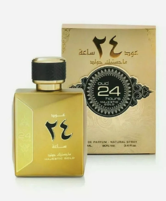 Arabian Perfume for Men • OUD 24HRS Gold • 100ml • Free Gift 3ml Perfume Oil included •