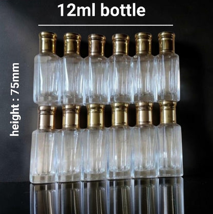 Empty perfume essential oils & attar bottle 12ml roll on (75mm)