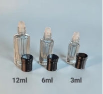 Empty perfume essential oils & attar bottle 12ml roll on (75mm)