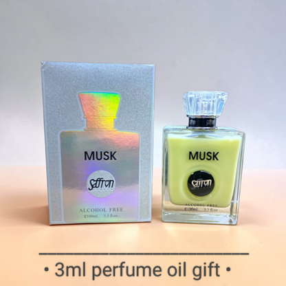 Arabian perfume for men • MUSK • alcohol free • 100ml • free gift 3ml perfume oil included •
