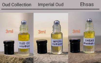 Perfume oil attar offer  3 x 3ml • Imperial Oud• Oud Collection • Ehsas • ( long lasting )