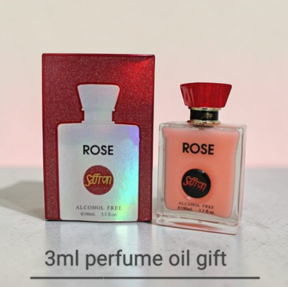 Arabian perfume for men • ROSE • alcohol free • 100ml • free gift 3ml perfume oil included •