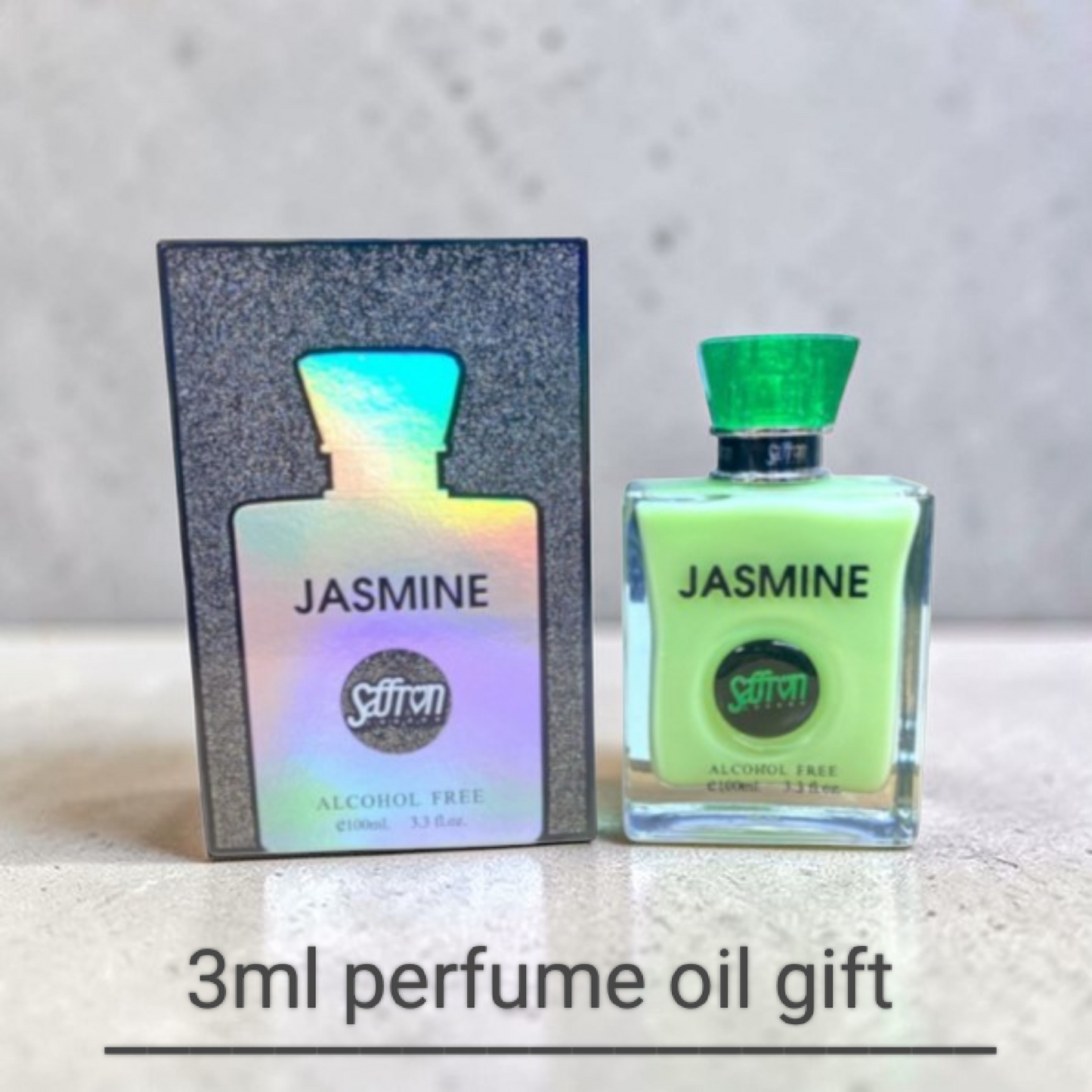 Arabian perfume for men • JASMINE • alcohol free • 100ml • free gift 3ml perfume oil included •