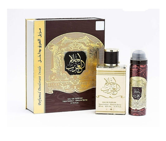 Arabian Perfume for Men • IHLAM AL AL ARAB with deodorant • 100ml • Free Gift 3ml Perfume Oil included •