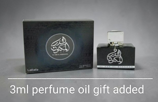 Arabian perfume for men • AL DUR AL MAKNOON • 100ml • free gift 3ml perfume oil included •