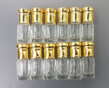 Perfume Attar Glass Bottles • 3ml x 100pcs •