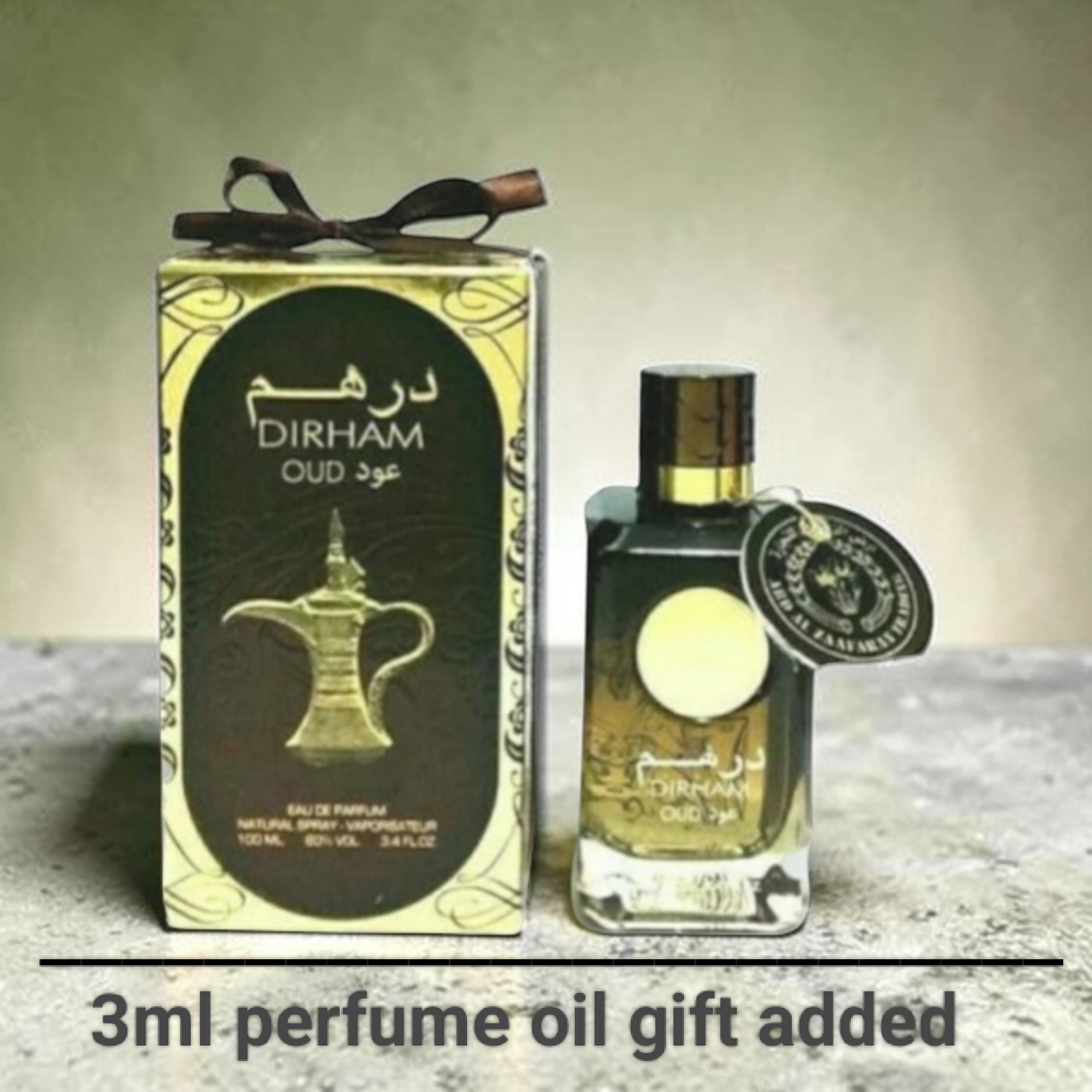 Arabian perfume for men • DIRHAM OUD • 100ml • free gift 3ml perfume oil included •